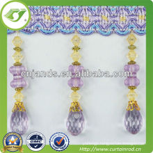 Guangzhou Purple lace curtain/crochet lace curtain